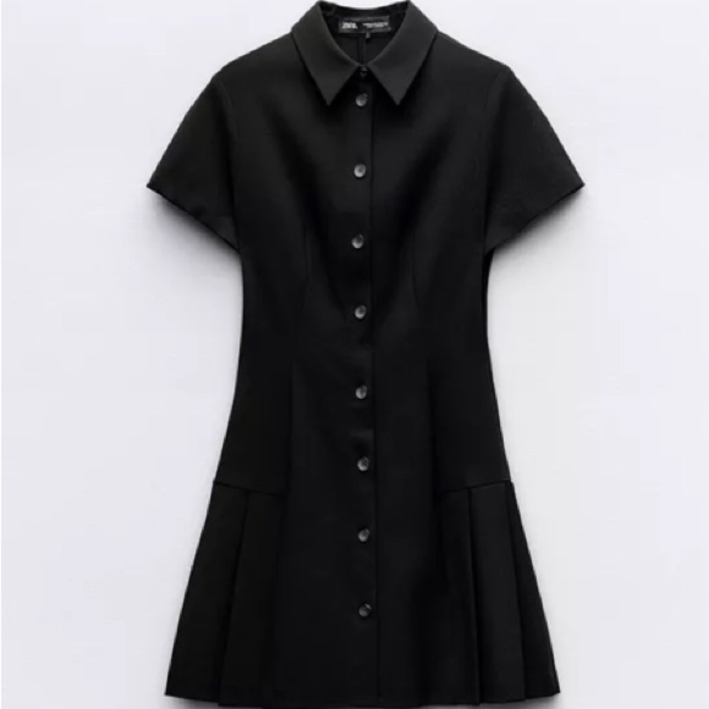 Zara Short Sleeve Black Dress